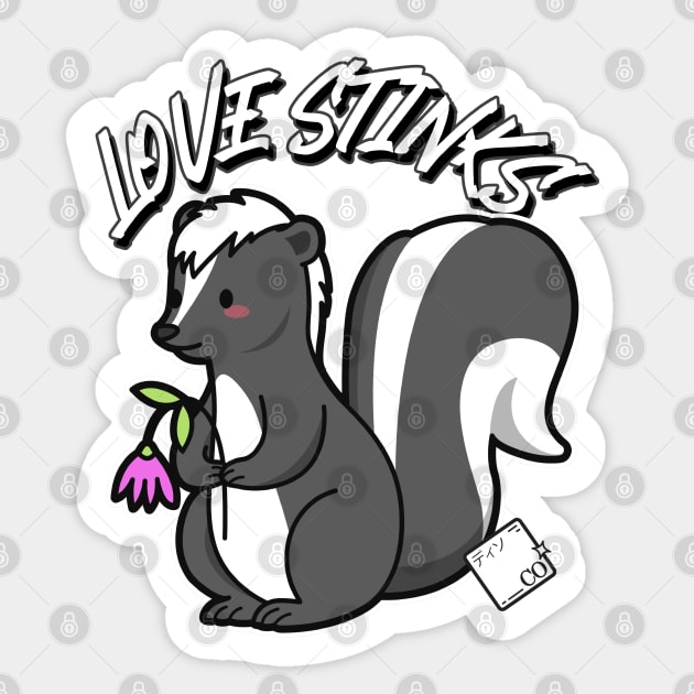 Love Stinks Sticker by Disocodesigns